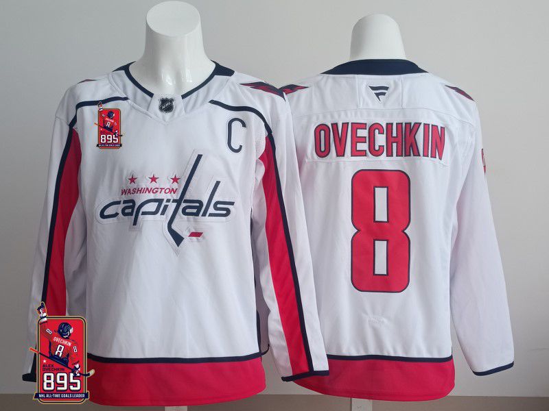 Men 2025 Washington Capitals #8 Ovechkin White Fanatics Home Premium NHL Jersey style 3->washington capitals->NHL Jersey